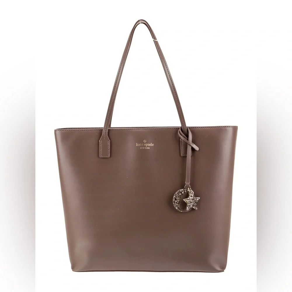 Kate Spade New York Kearny Street Grecia Tote Bag Purse in Taupe Leather